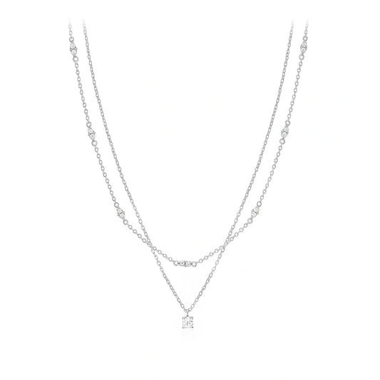 Colar de Prata Afrodite Duplo