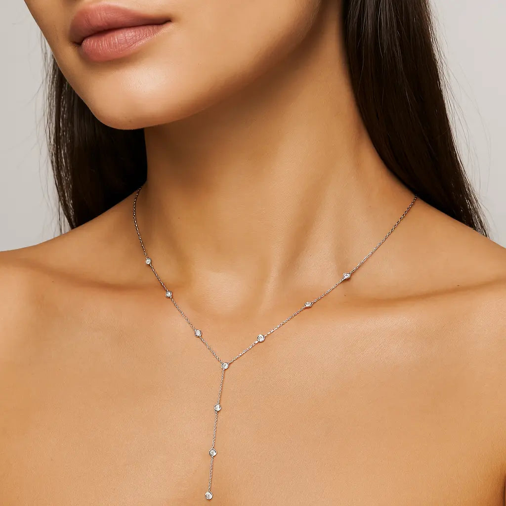 Colar de Prata Selene em Y